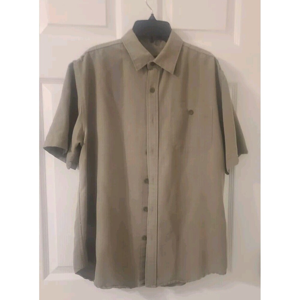 Mens Button Down Shirt Northwest Territory Medium - Green/ Gray